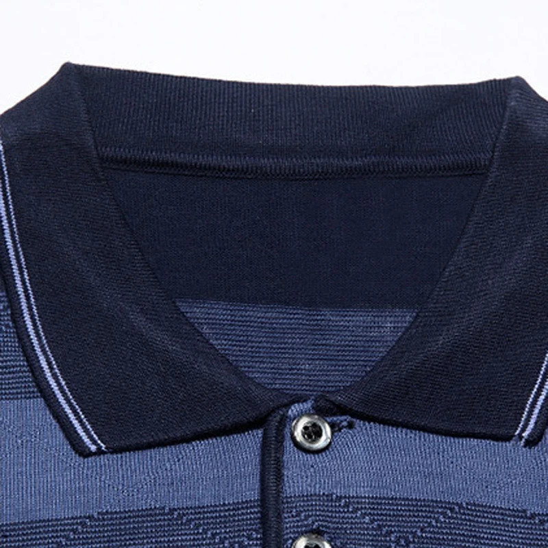 Бренд 2020 рубашка поло с длинным рукавом мужская полосатая приталенная мужские