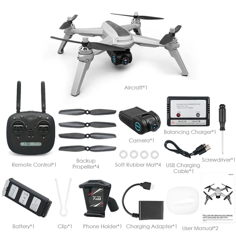 Новый Дрон с камерой 1080P Wi Fi FPV GPS позиционирование удержание высоты RC вертолеты