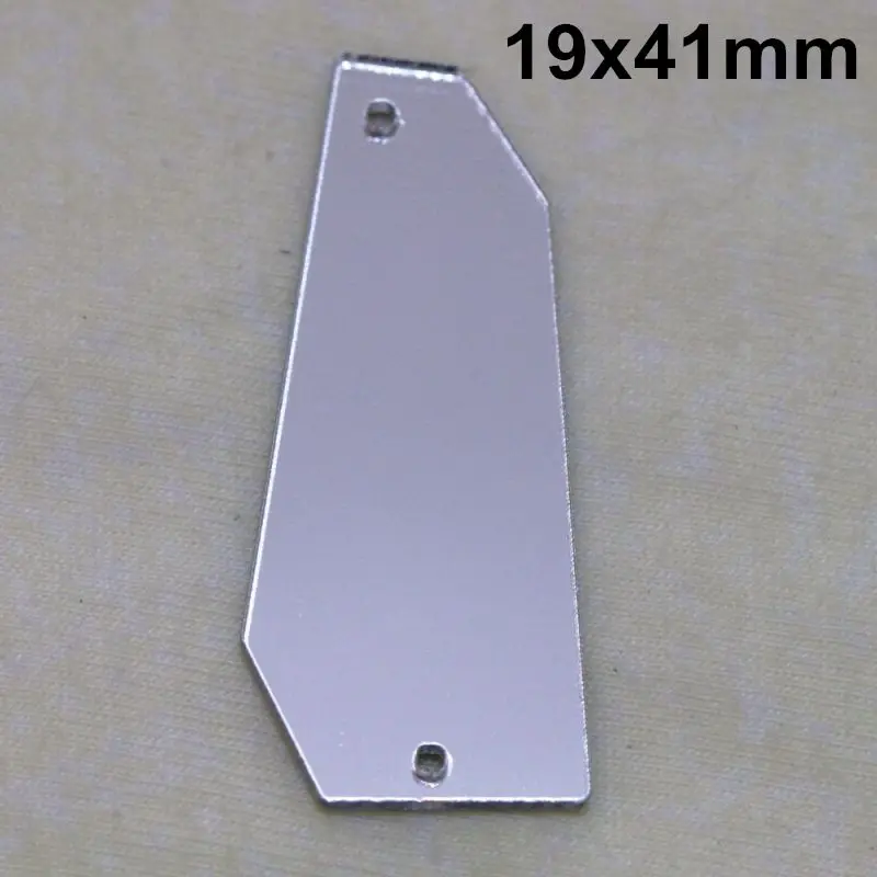 A18-19x41 Акриловые зеркальные Стразы для самостоятельного шитья с плоской задней поверхностью, акриловые зеркальные Стразы с отверстиями для шитья - Цвет: A18-19x41