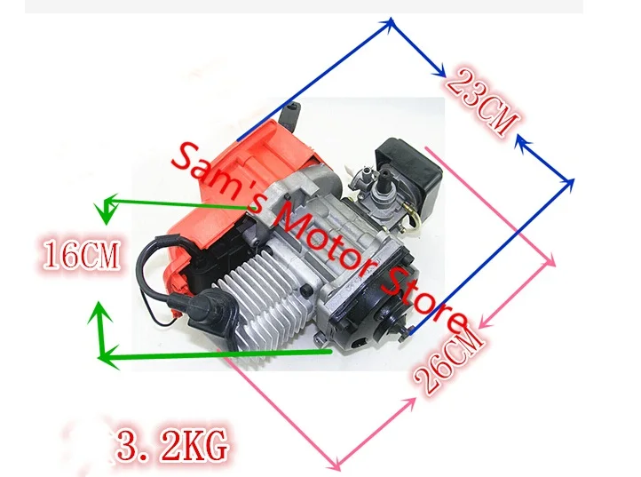 49CC 2 двухтактный мини карманный велосипед грязь скутер карбюратор двигатель