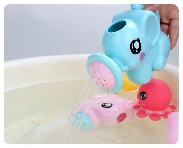Classic Baby Bath Toy Lovely Bathroom Shower Water Beach Toy Interactive Swimming Elephant Shape Water Spray Kids Bath Tool Toys