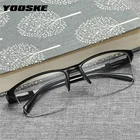 Очки для чтения унисекс YOOSKE, ульсветильник пресбиопические очки в половинчатой оправе, + 1,0, + 1,25, + 1,5, + 1,75, до + 4,0