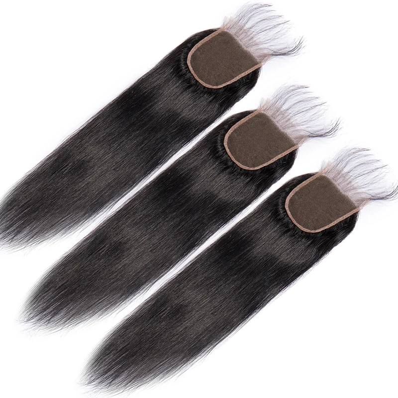 8 &quot 18&quot прямые бразильские волосы естественные цвета 4*4 закрытие шнурка 100%