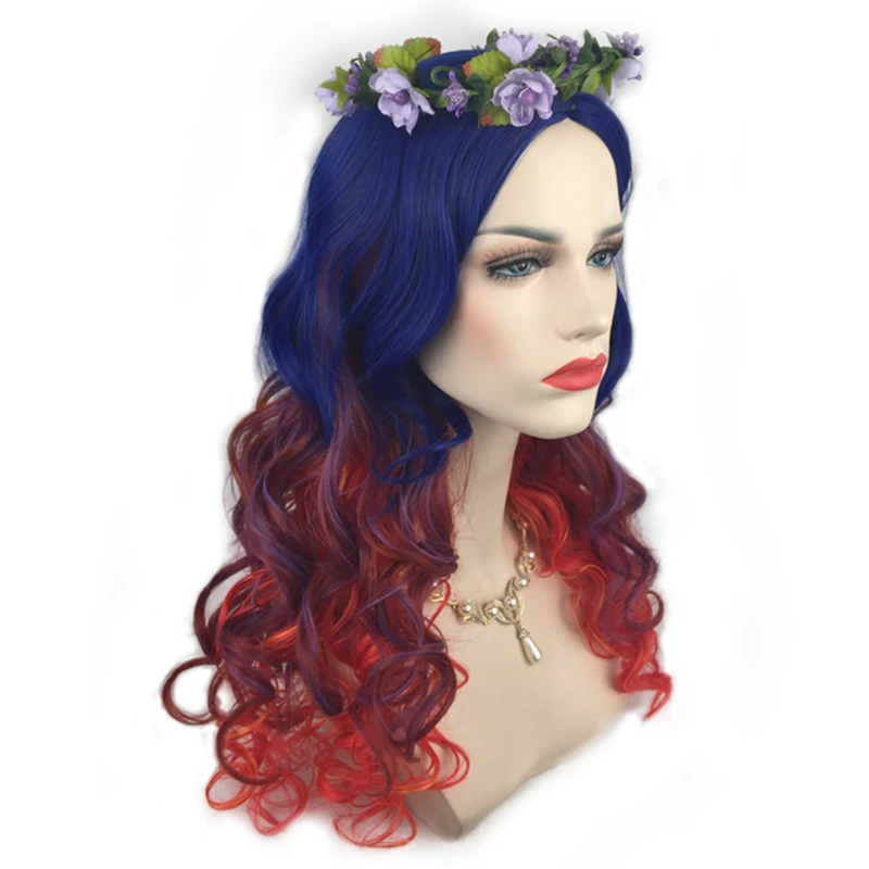 60 см Мода высокого качества длинные волнистые эффектом деграде (переход от