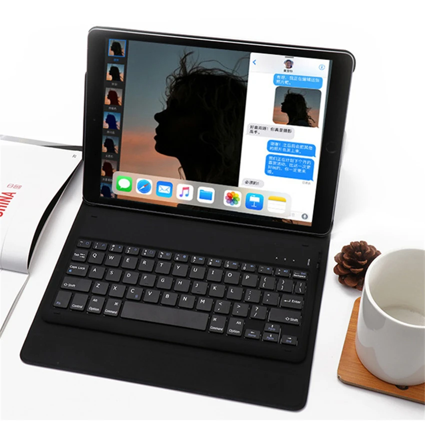 Кожаный чехол с Bluetooth клавиатурой для 2018 ipad pro9.7/10/11/12. 9 Магнитный съемный