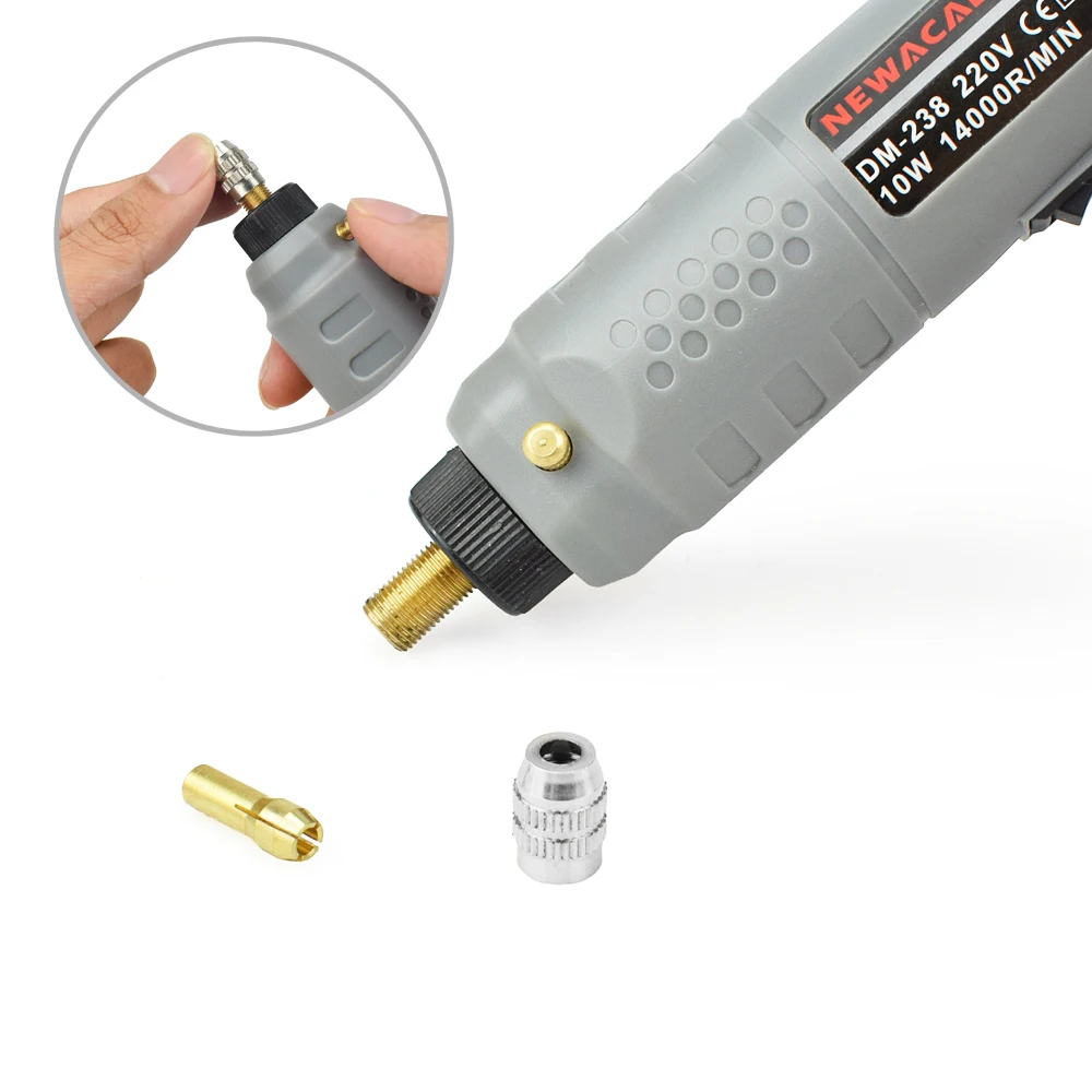 NEWACALOX EU 10 Вт мини шлифовальный набор Dremel роторный инструмент шлифовальный станок Беспроводная электрическая дрель заточка гравировка Ручка инструмент