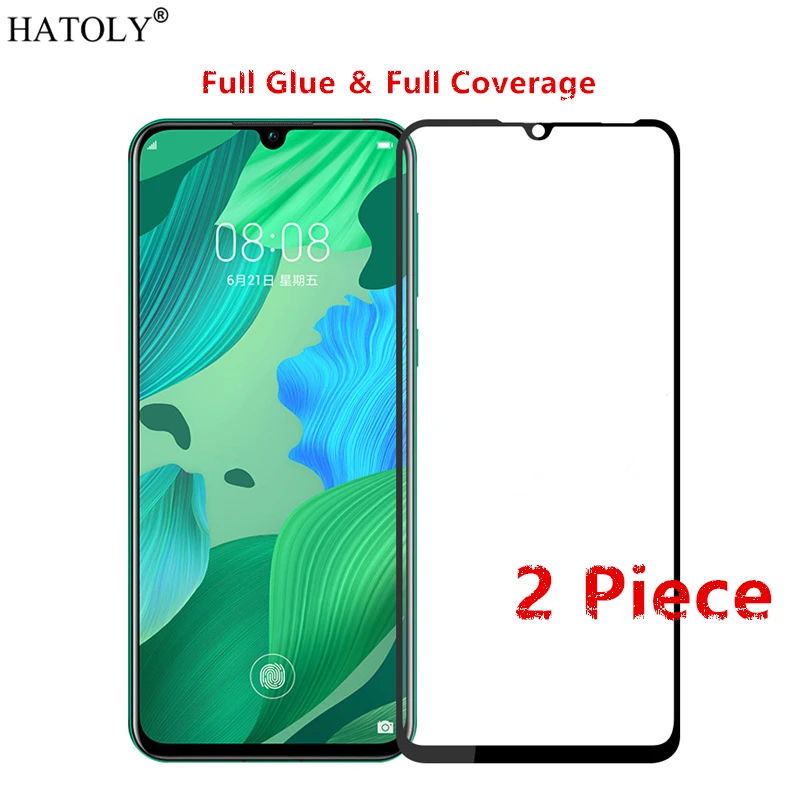 Protector de pantalla del tel&eacute;fono Huawei Nova 5, pel&iacute;cula de vidrio templado HD, pegamento completo, 2 uds.-0