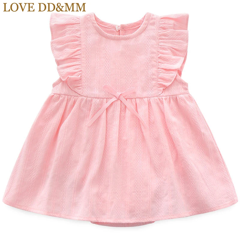 Платья для девочек LOVE DD & MM лето 2020 новое милое однотонное платье принцессы с