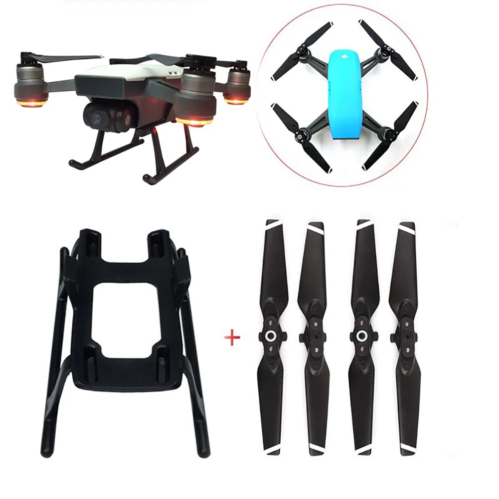 For Spark Mini RC Drone Camera Lens Cover + Protector Guard landing gear Propeller Accessories 4Pcs | Электроника