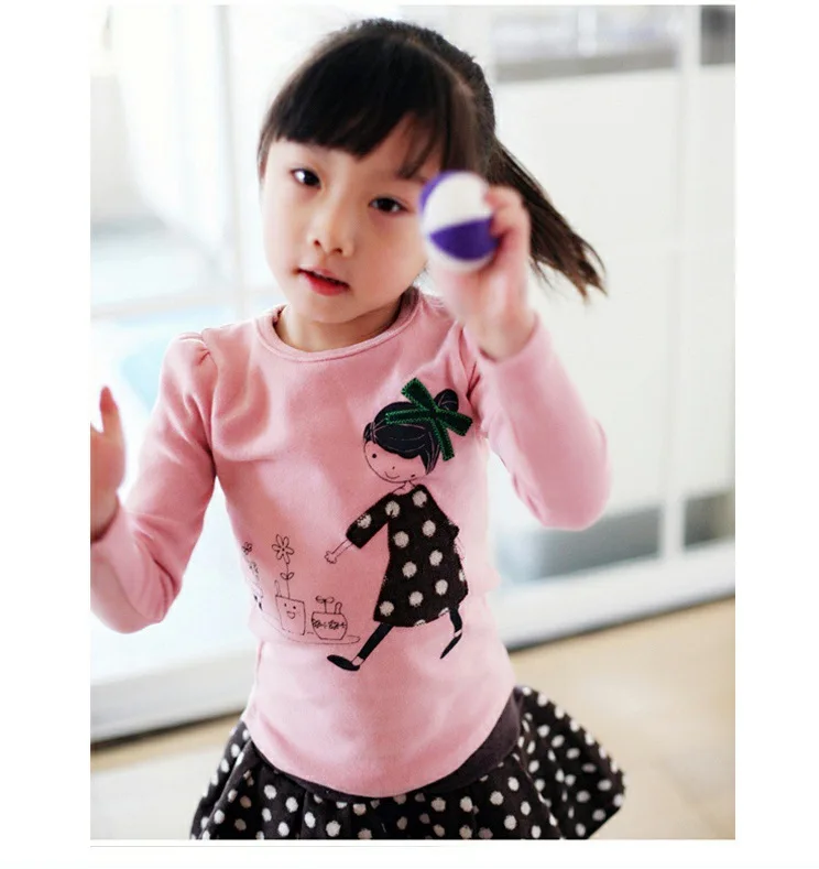 Лидер продаж 2015 новинка осенняя Милая кружевная блузка для девочек однотонные