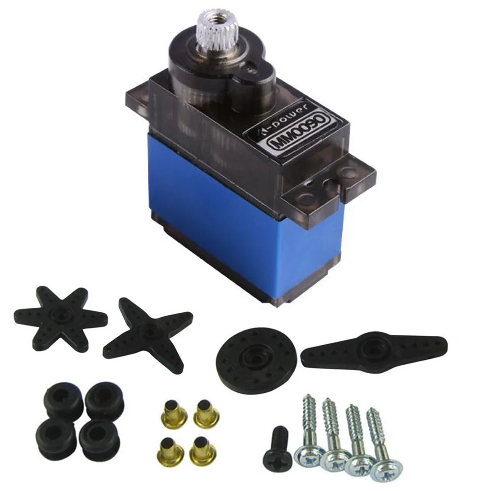 

K-power MM0090 3 кг Аналоговый RC сервопривод с металлической шестерней Алюминиевый Чехол сервопривод для радиоуправляемых игрушек
