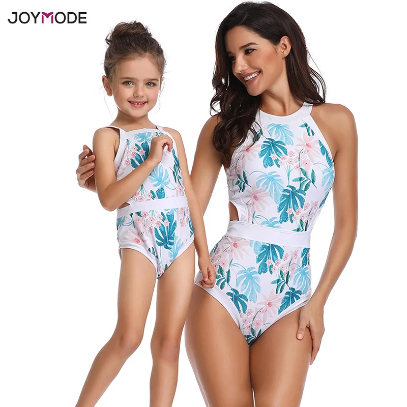 JOYMODE купальный костюм для мамы и дочки женский семейный цельный бикини цветочный