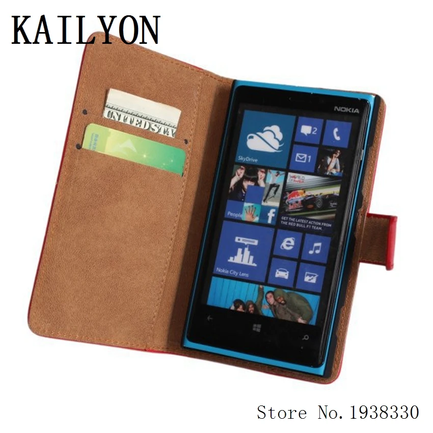 Роскошный чехол-кошелек из натуральной кожи для Nokia Lumia 920 дизайнерский