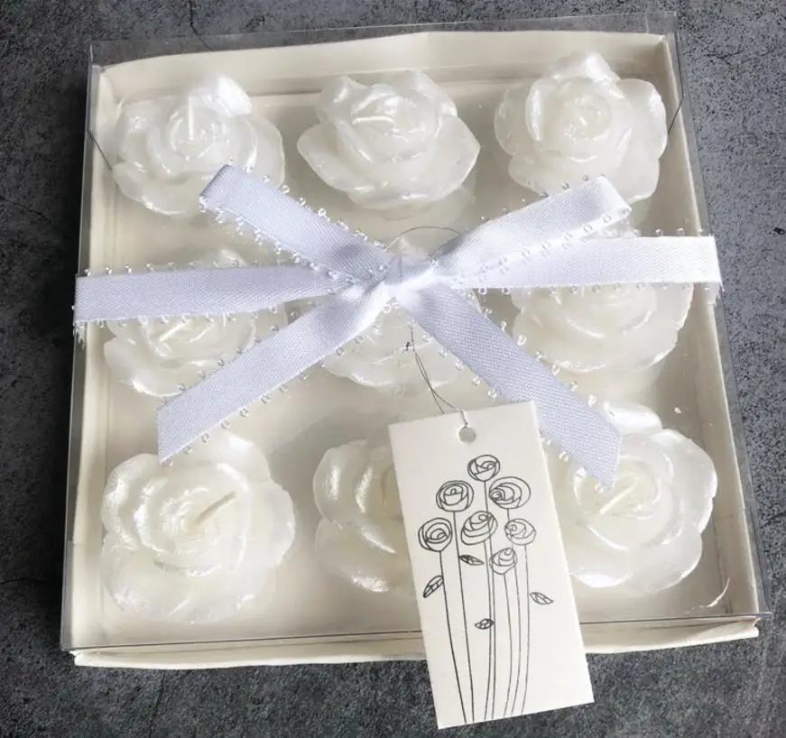 18 шт. белая Цветочная Свеча для свадьбы детского дня рождения сувениры подарки