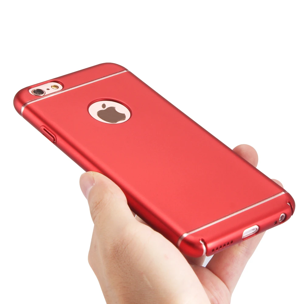 For Iphone 66s Plus Case Fashion Plating Solid Color Art Silver Edge Phone Colorful Frosted Hard Scrub Back Cover Capa |