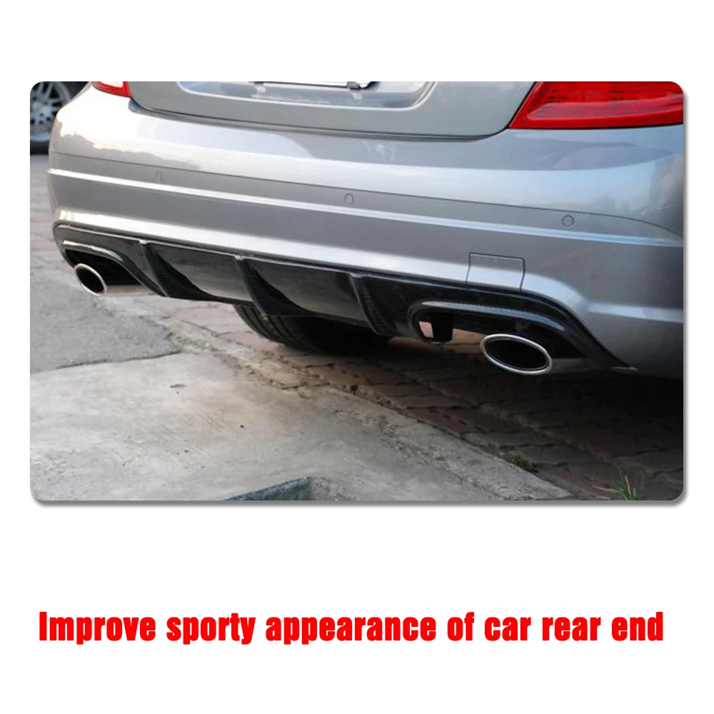 Углеродного волокна задний бампер для губ Диффузор Mercedes Benz W204 C63 AMG 09 11|rear bumper|fiber