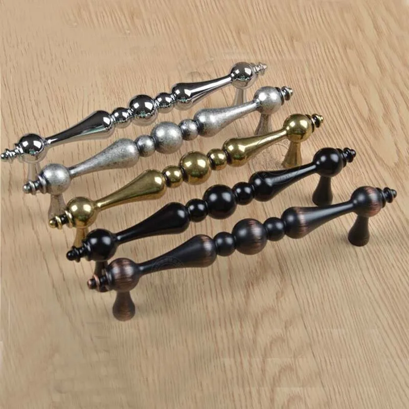 5 &quotВинтажная Φ Серебряная черная pull 96 мм ручка под старину серебряное |