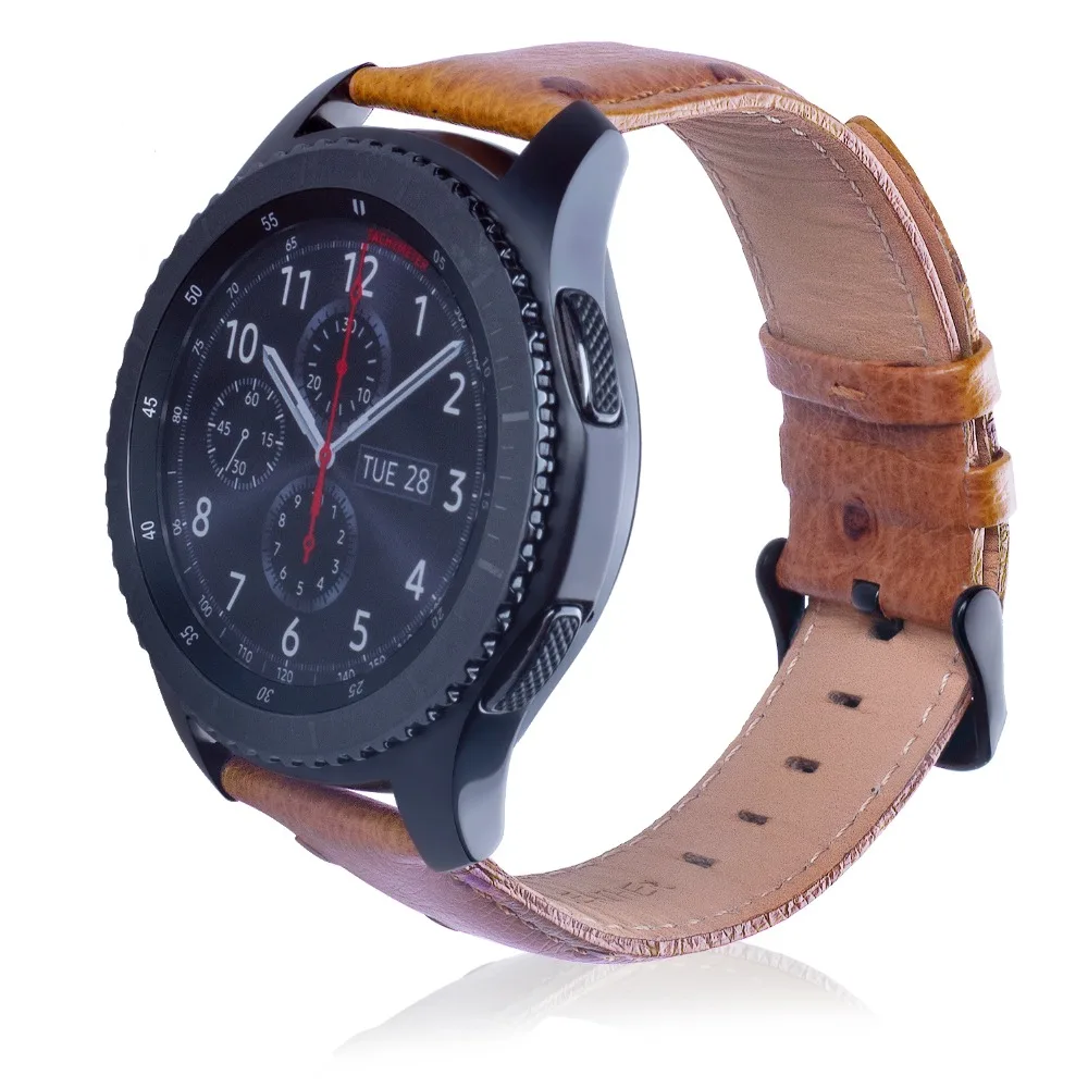 22 мм ремешок для Gear S3 S2 20 Amazfit Bip винтажный Genunie кожаный часов сменный Браслет Garmin