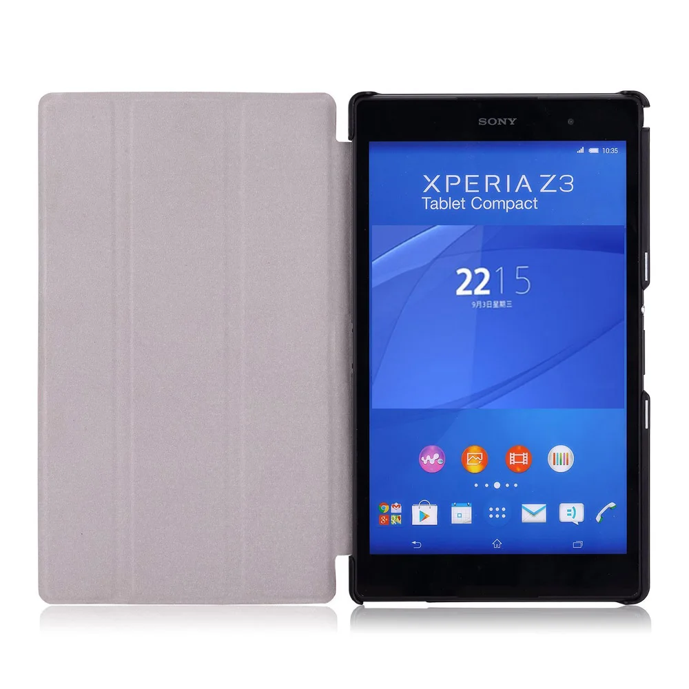 Тонкий уютно Смарт чехол для Sony Xperia Z3 Планшеты компактный сверхтонкий Подставка