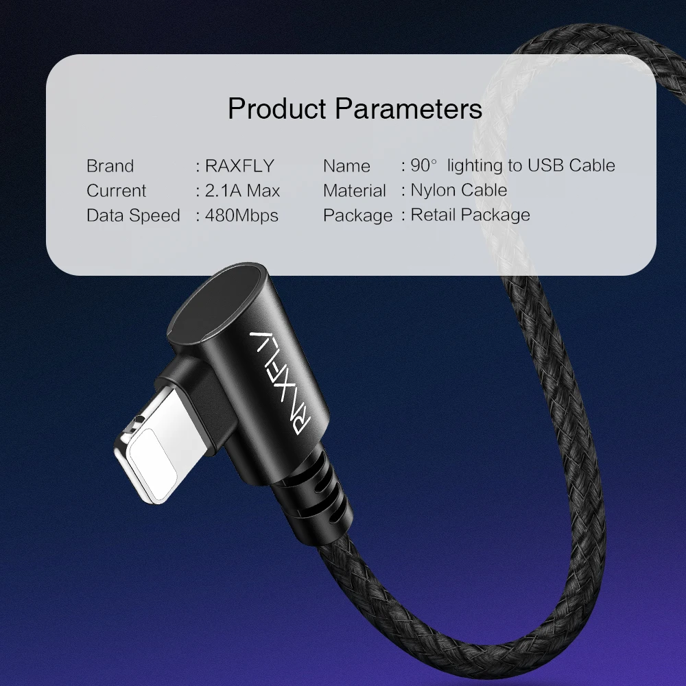 Кабель RAXFLY L-TYPE с usb-кабелем для iPhone XS Max кабель синхронизации данных и телефона