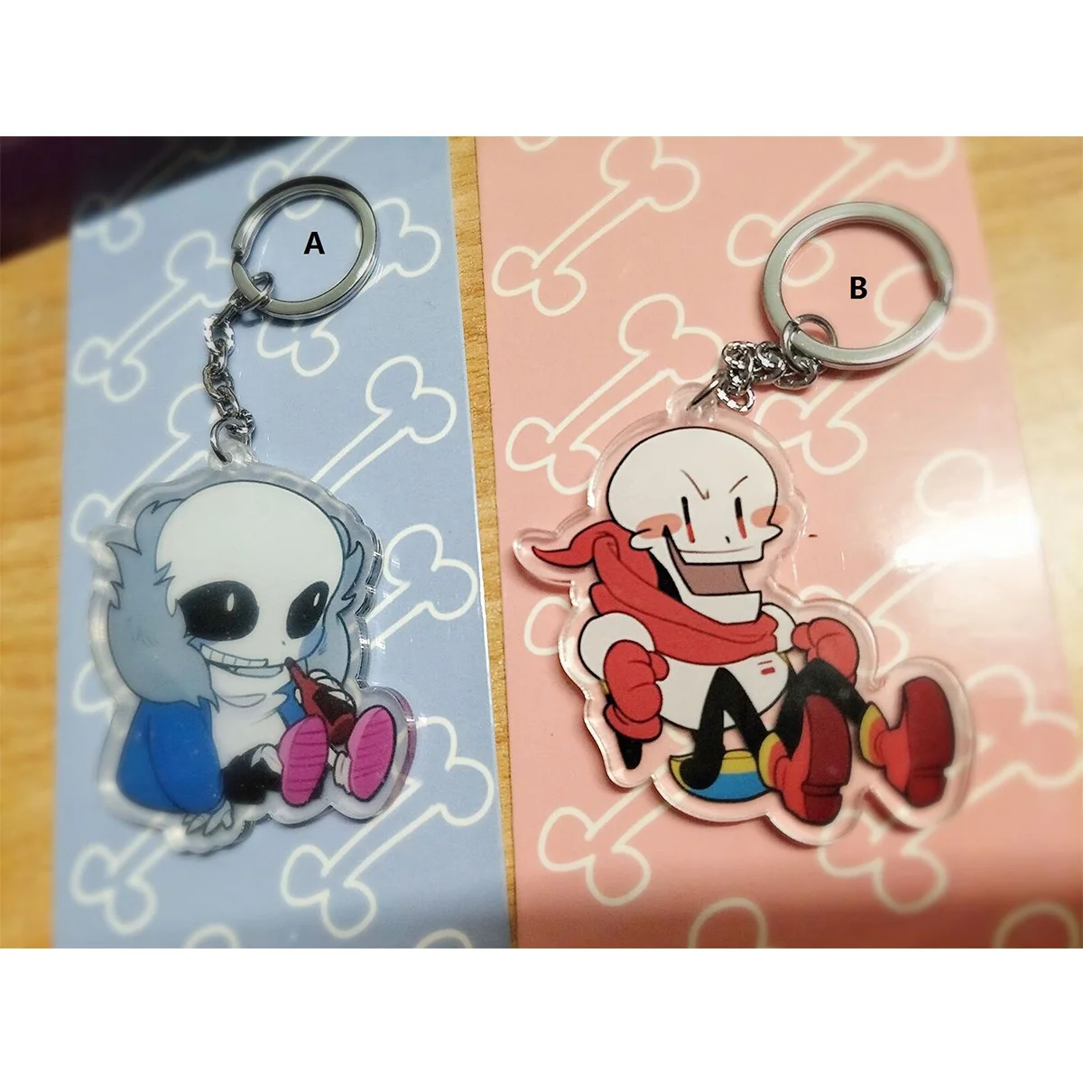 Аниме Санс и папирус из сказок подземелья акриловый брелок ремешок рисунок милый