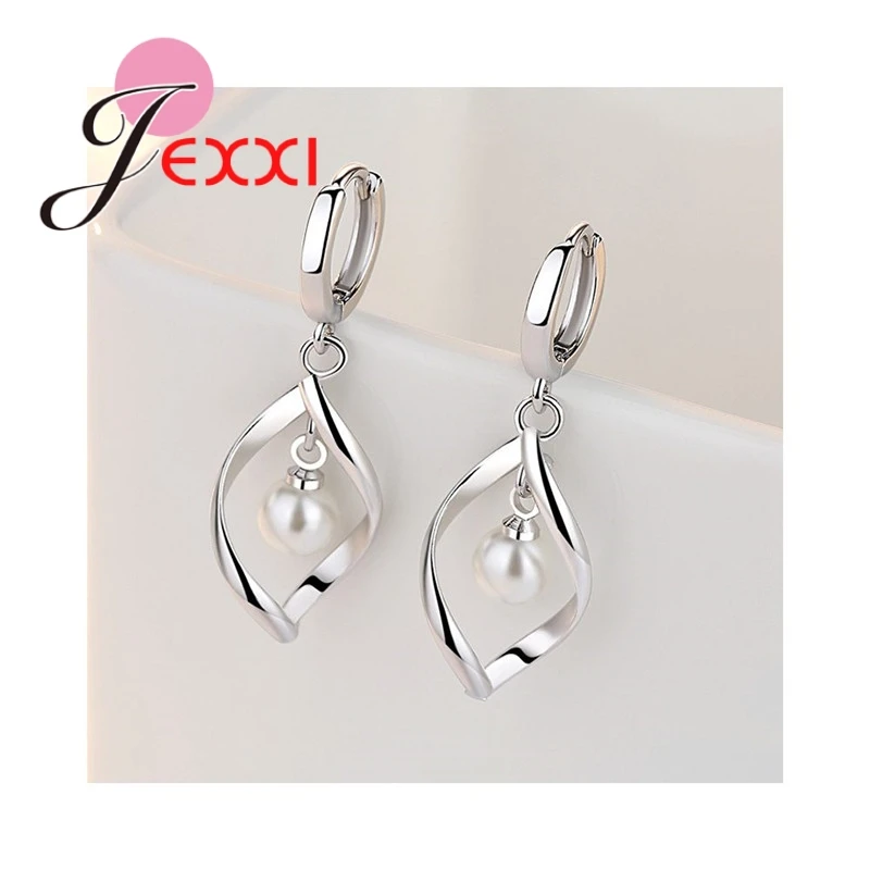 Настоящее серебро 925 пробы модная коробочка для жемчуга цепочка ожерелье с