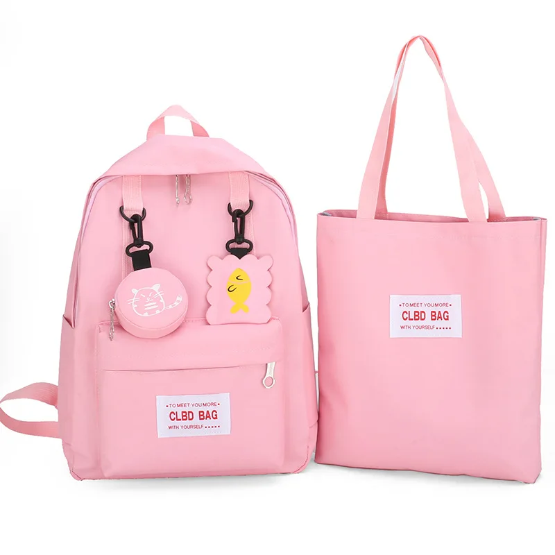 

Fashion School bag Backpack 3pcs/set for Children Bags for Teenage Girl kids Handbag Canvas Backpack Cartoon Cat School Bag