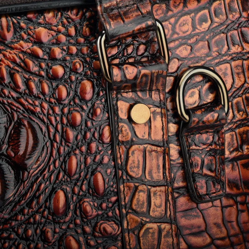 Для мужчин Genune кожаный Портфели Bolso Hombre крокодил Бизнес Сумки ноутбук Сумка