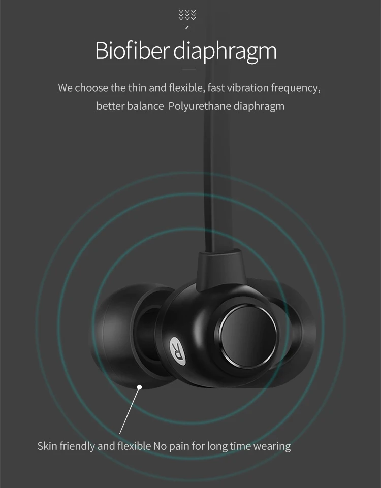 Беспроводные bluetooth наушники с шейным ободком, Новые водонепроницаемые наушники с шумоподавлением, двойная батарея, супер бас, спортивные беспроводные наушники