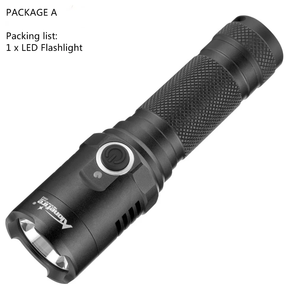 PACKAGE A AloneFire X002 ультра яркий Мощный светодиодный фонарик xml t6 светодиодный тактический фонарь для аккумулятора 18650 - Испускаемый цвет: PACKAGE A