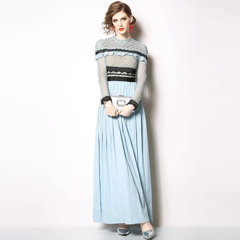 Женское вечернее платье трапеция Borisovich Элегантное Длинное кружевное в стиле