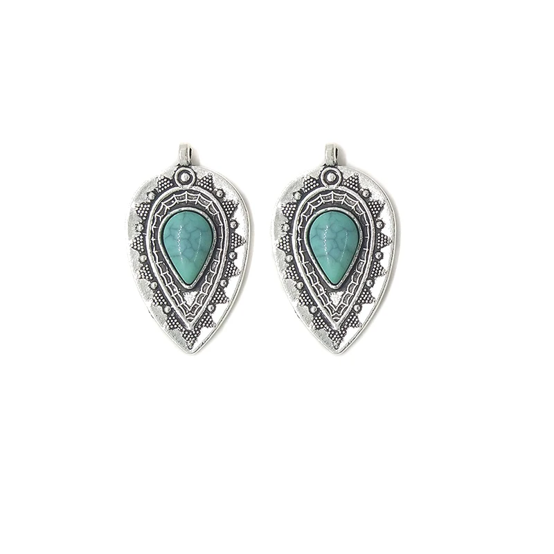 4 шт. винтажные Подвески в виде капли воды 35 мм|charms big|charm pendantsilver charm pendant |
