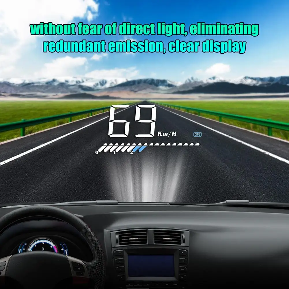 Автомобильный GPS Hud OBD M7 светодиодный дисплей с головкой Универсальный Спидометр