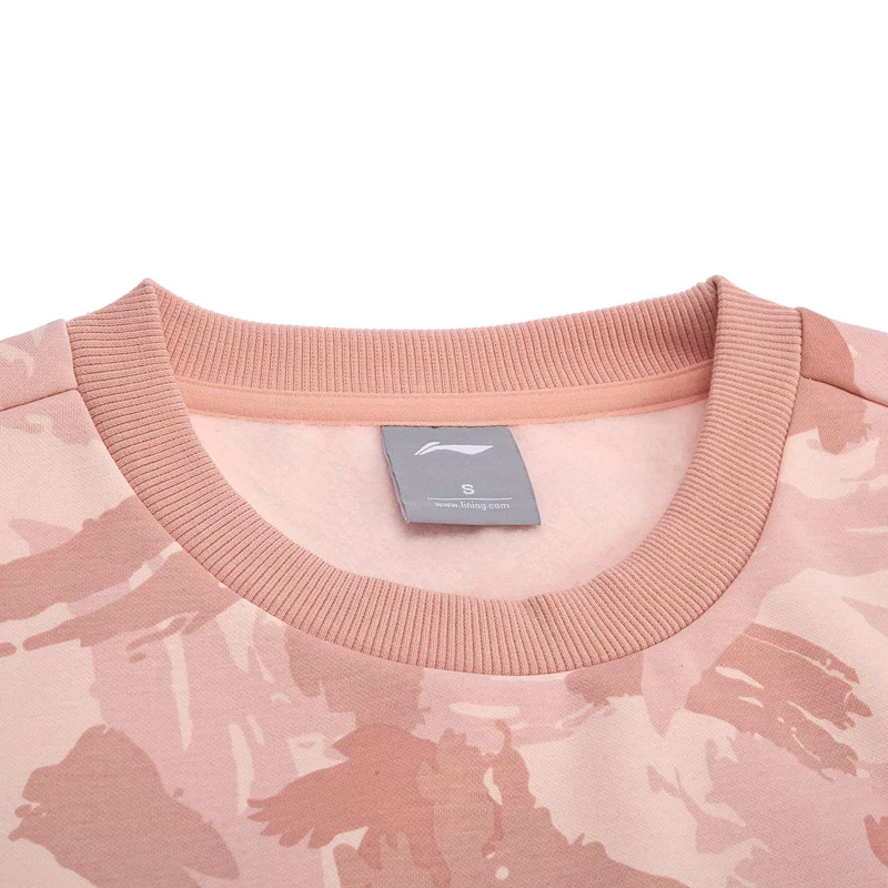 Женский теплый флисовый свитер Li Ning свободный спортивный с подкладкой из 66%