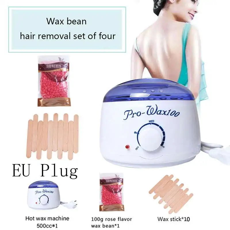 set1(EU Plug) Нагреватель горячего воска Набор Мини Спа Ручной Эпилятор ноги парафин Твердые восковые бобы палочки депиляция Инструменты для удаления волос воск нагреватель - Цвет: set1(EU Plug)