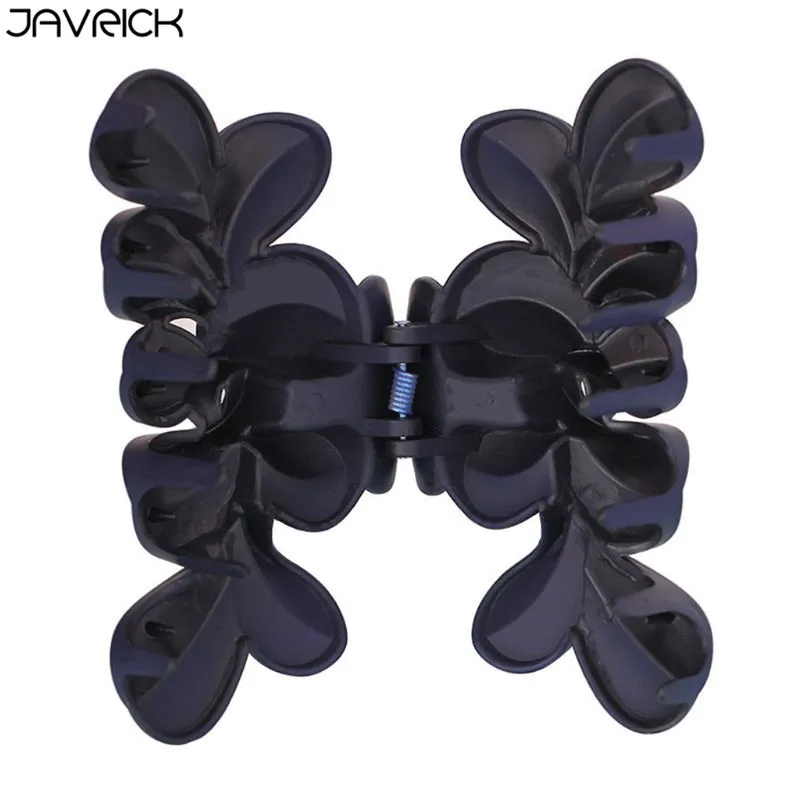 13cm Frosted Resin Hair Claw Clips Womens Large Twist Leaves Shaped Banana Jaw Ponytail Clamp Non-Slip Styling Spring Barrettes |