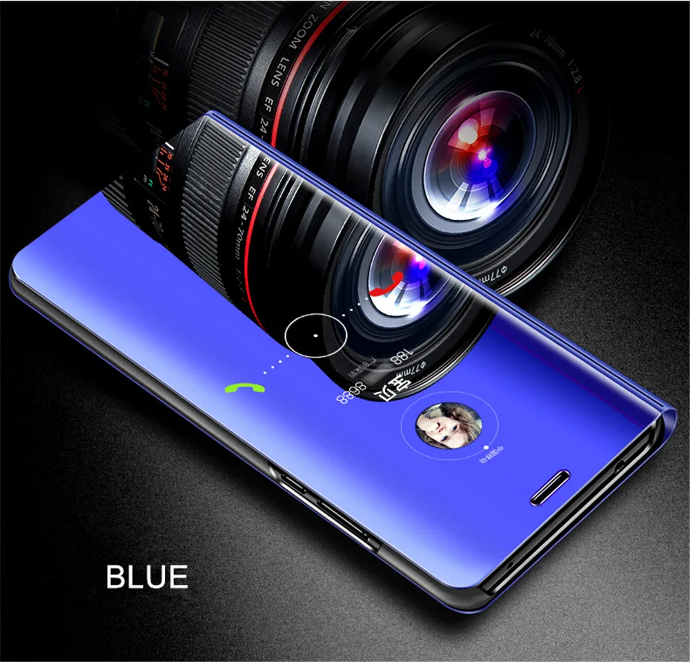 Умный зеркальный флип-чехол для телефона для huawei P30 P10 плюс P8 P9 P20 Lite Крышка для huawei Коврики 8 9 10 20 20X30 Pro чехол s