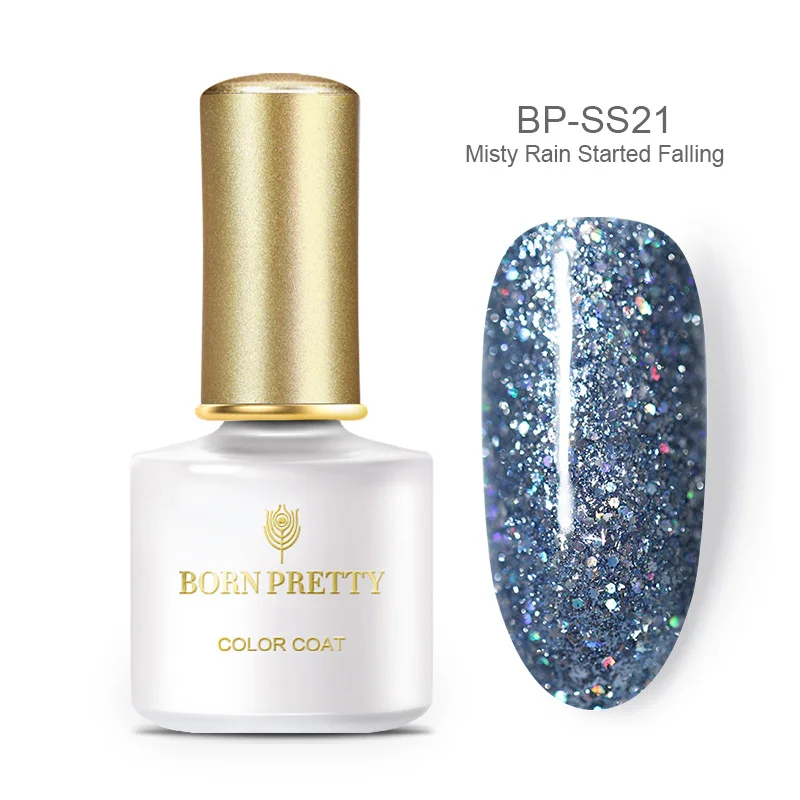 BP-SS21 BORN PRETTY, 6 мл, чистый цветной гель для ногтей, лак, серый, синий цвета, замачиваемый, УФ светодиодный, Полупостоянный Гибридный Гель для дизайна ногтей - Цвет: BP-SS21