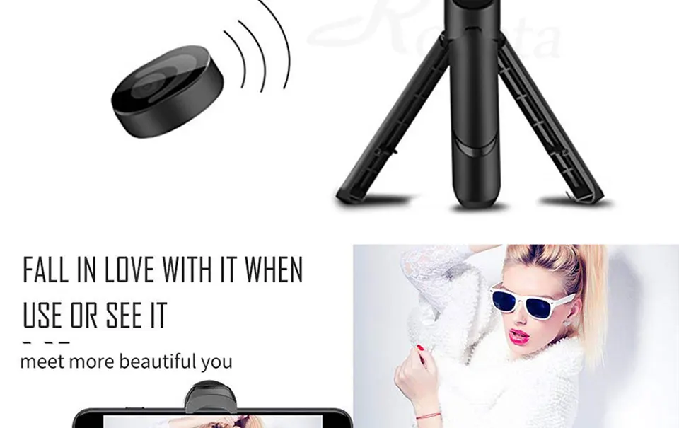 Roreta 3 в 1 Беспроводная Bluetooth селфи палка мини Штатив универсальный выдвижной монопод для iPhone XR X 7 6s Plus для samsung