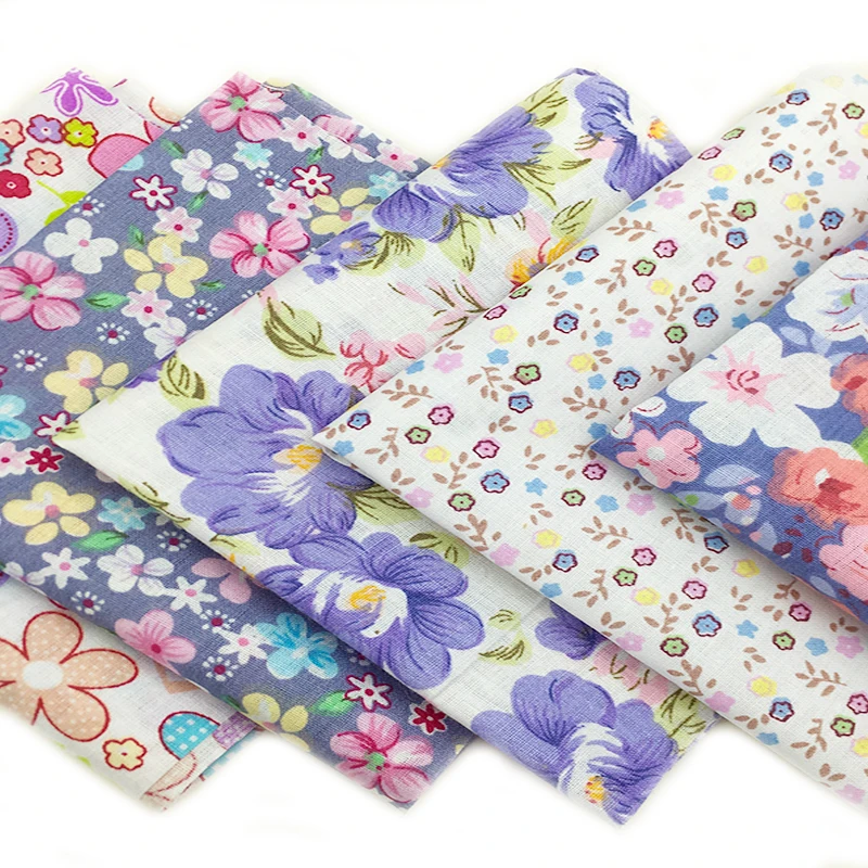 5pcs 25x25cm Mixed Cotton Printed Fabric Cloth Sewing Quilting Fabrics for Patchwork Needlework DIY clothe Handmade Accessories |