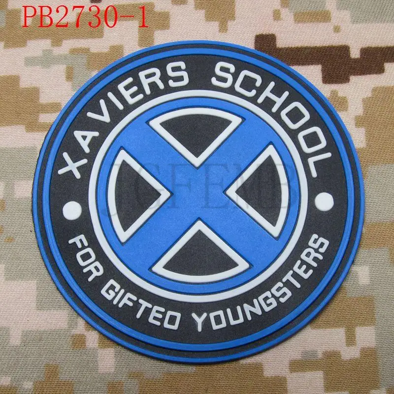 X MAN в XAVIERS SCHOOL FOR GIFTED YOUNGSTERS 3D накладка из ПВХ|school patch|3d pvc patchpatch 3d |
