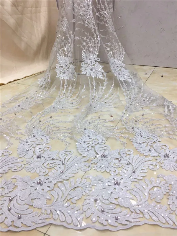 Фиолетовый 2019 последние французские нигерийские кружева розовые ткани высокого