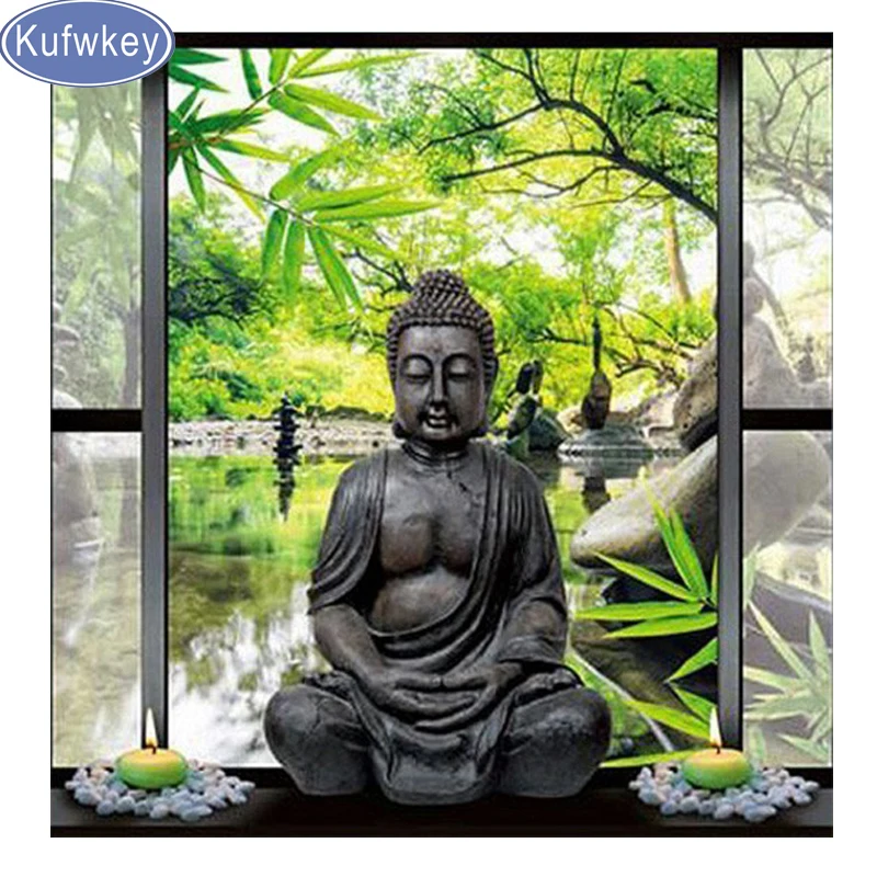 5D DIY Алмазная картина Будда на окно 3D Мозаика вышивка портрет крестиком полный