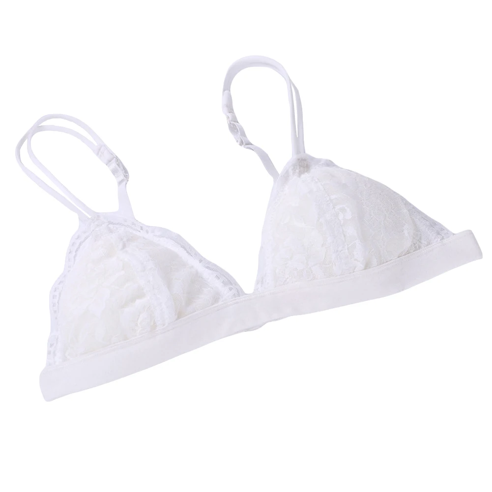 Бюстгальтер женский кружевной без бретелек пикантный прозрачный укороченный