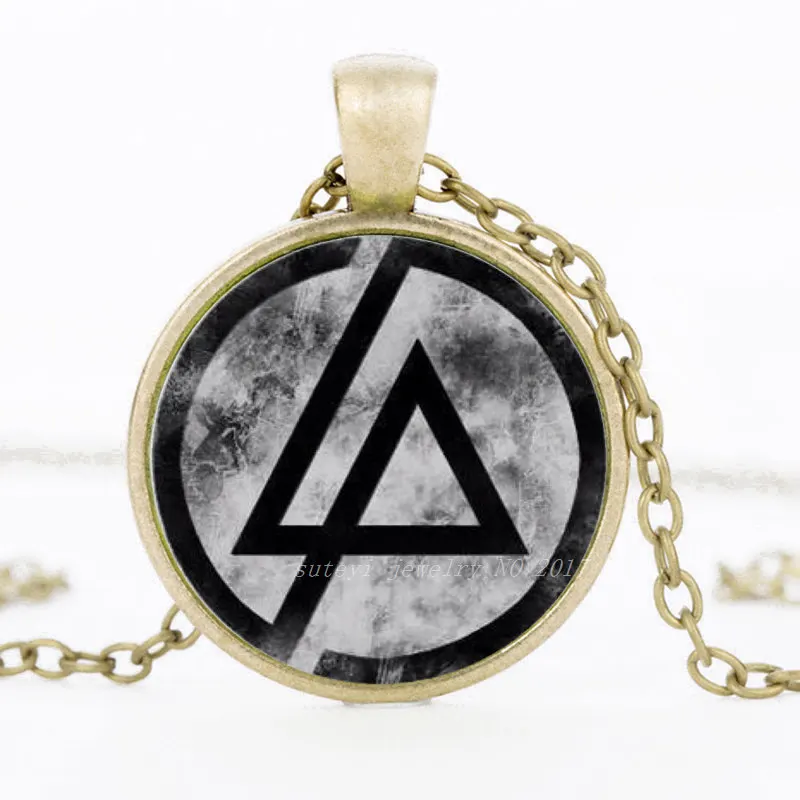 Горячая Мода Linkin Park логотип кулон ожерелье ювелирные изделия стеклянный купол ожерелья для мужчин женщин поклонников аксессуары подарок