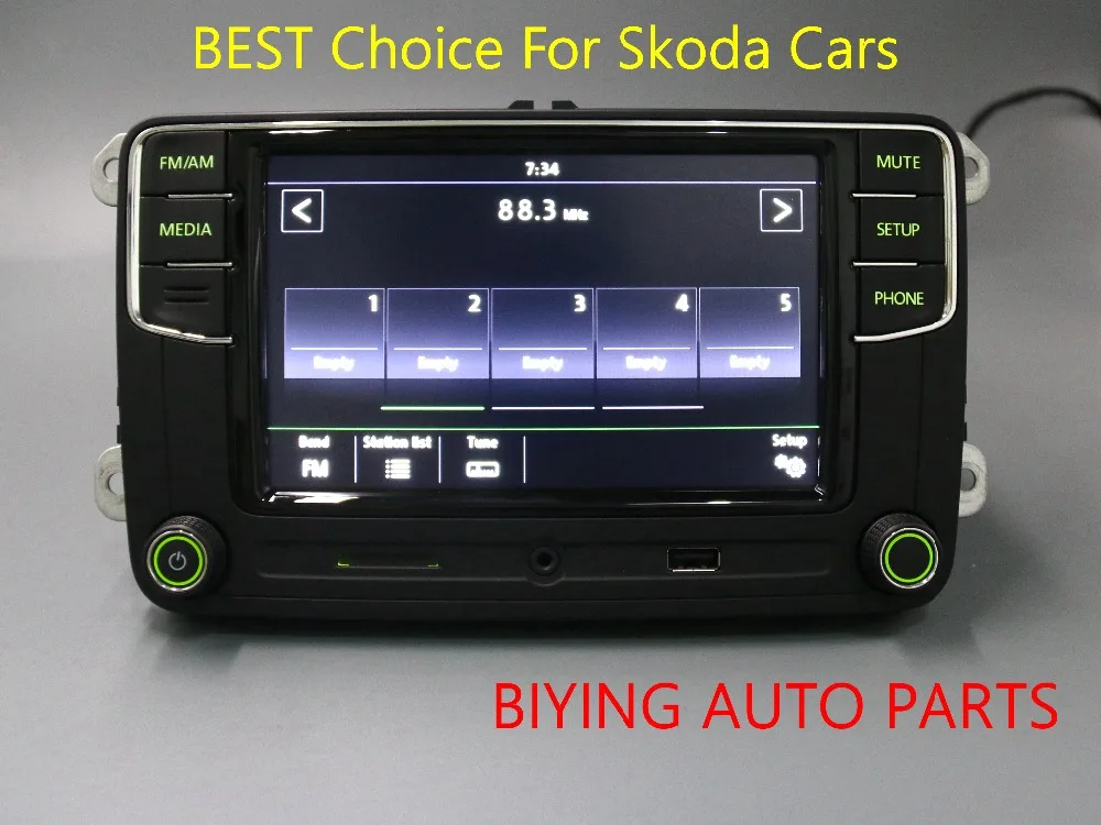 Радиоприемник AIDUAUTO RCD330 Plus зеленый светильник с кнопками для Skoda Octavia fabia 187A 6RD 035 187