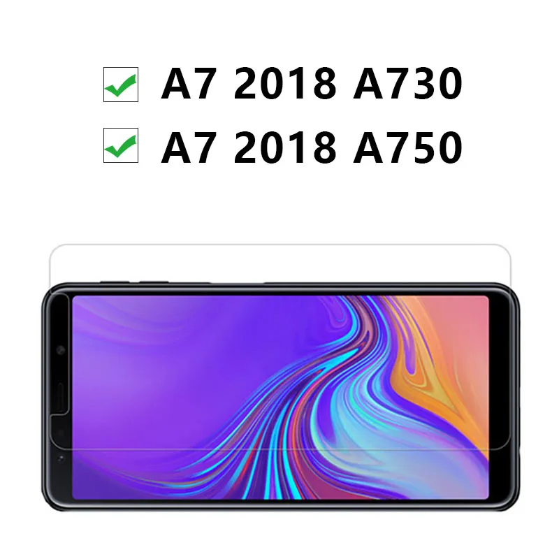 Защитное стекло Safey для Samsung Galaxy A7 2018 закаленное пленка на экран Sansung Gelaksi 7a a72018 a 750