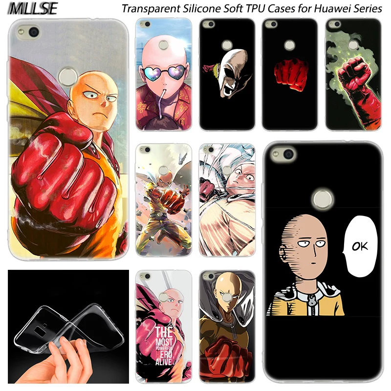 Мягкий силиконовый чехол с аниме One Punch Man для Huawei NOVA 3 3i 4 Honor 7A Pro 7S 6X 7X 8X 8 9 10 Lite Play View