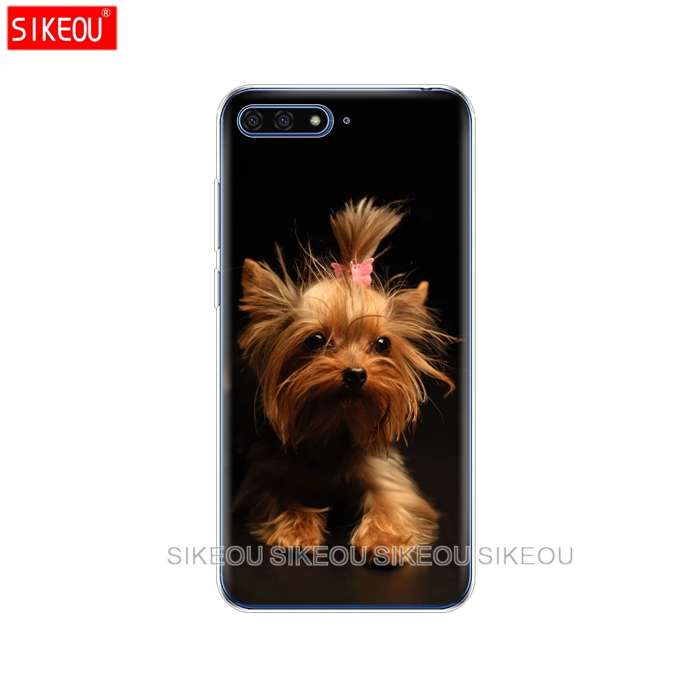 Силиконовый чехол для телефона Huawei Honor 7A PRO 7C Y5 Y6 Y7 Y9 2017 2018 Prime щенок йоркширского