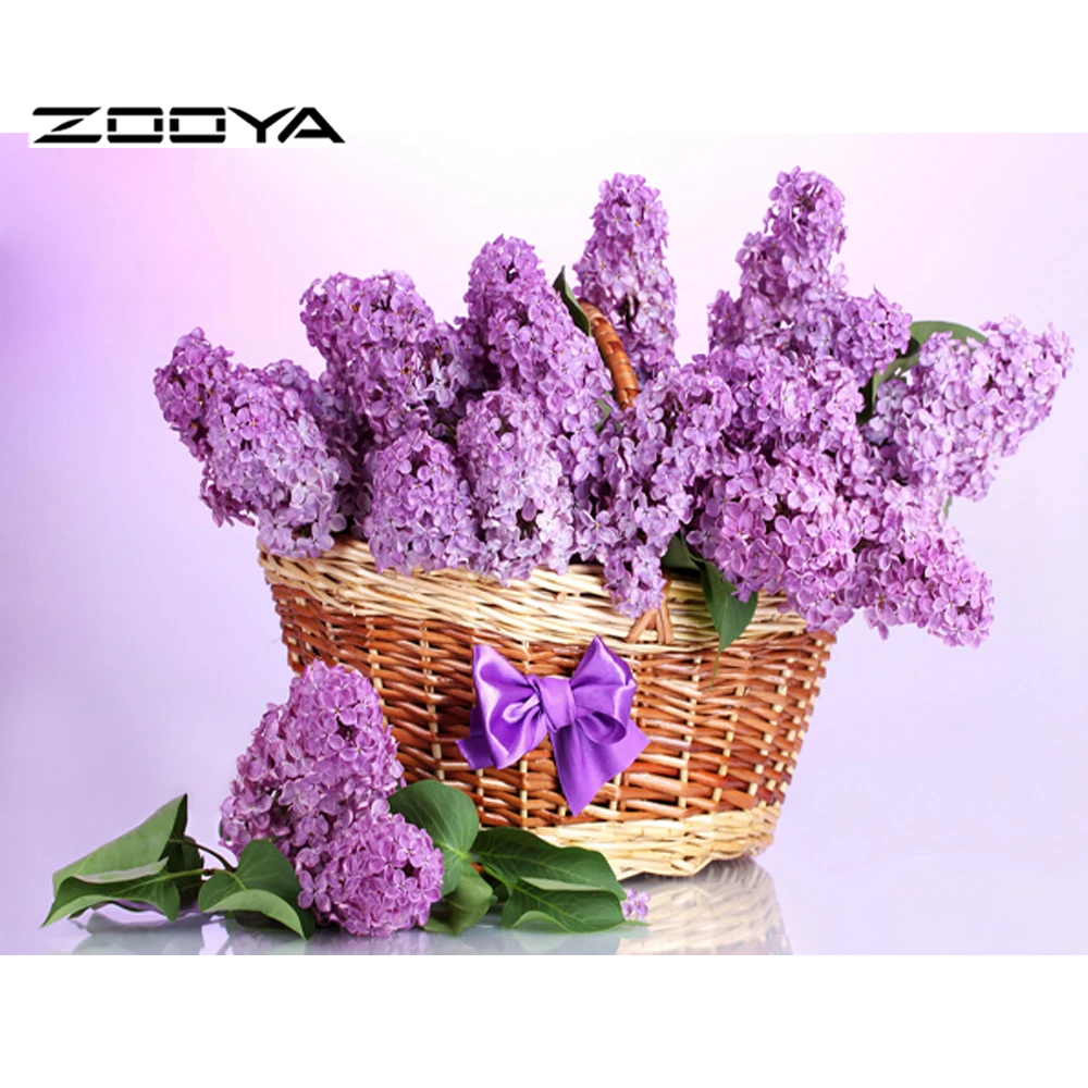 Полная Алмазная вышивка фиолетовый цветок сирени сделай сам алмазная живопись